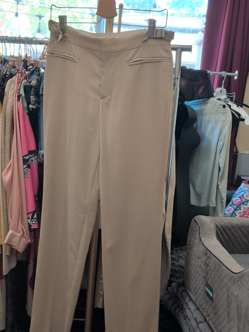 Gucci Beige Straight-Leg Dress Trousers